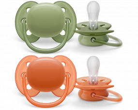 Avent Fopspeen +18M Ultra Soft Kaki/Terracotta
