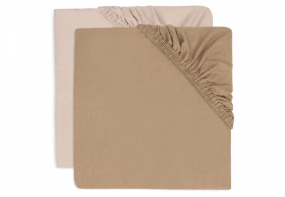 Jollein Hoeslaken Jersey 60x120cm Wild Rose/Biscuit (2pack)