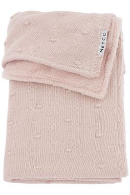 Meyco Wiegdeken Teddy Mini Knots Soft Pink 75x100cm