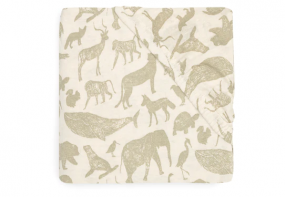 Jollein Hoeslaken Jersey Wieg 40/50 x 80/90 cm Animals Olive Green