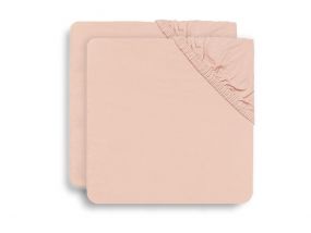 Jollein Hoeslaken Ledikant Pale Pink 2 Stuks 60 x 120 cm