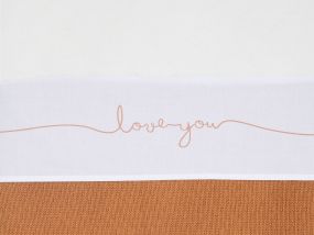 Jollein Ledikantlaken Love You Caramel 120 x 150 cm