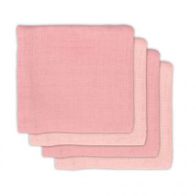 Jollein Bamboe Multidoek Pale Pink 4 Pack 70 x 70 cm