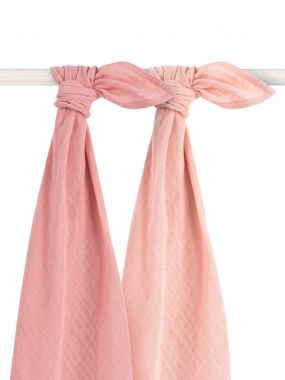 Jollein Bamboe Multidoek Pale Pink 2 Pack 115 x 115 cm