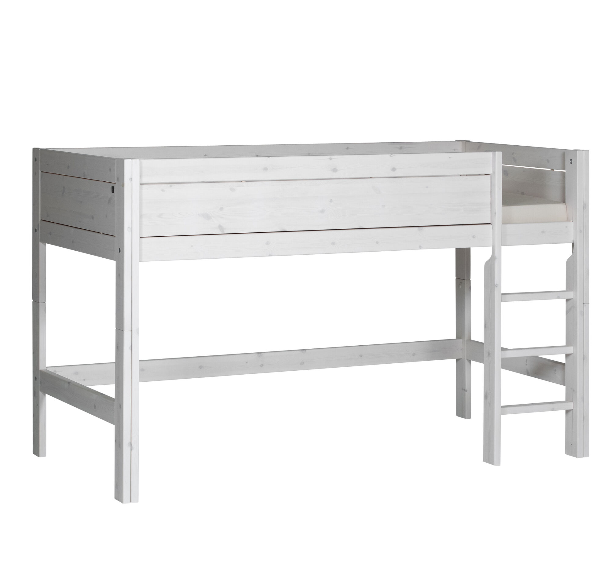 LIFETIME Original Halfhoogslaper met Standaard Lattenbodem Wit