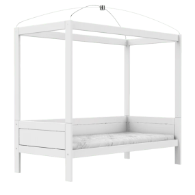 LIFETIME Original Eenpersoonshemelbed met Standaard Lattenbodem Wit
