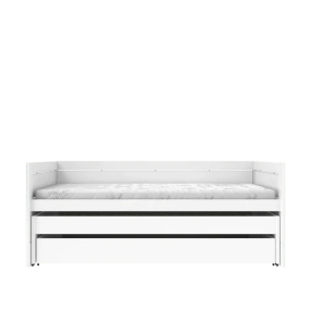 LIFETIME Original Kajuitbed met Logeerbed en Bedlade met Deluxe Lattenbodem Wit