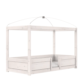 LIFETIME 4-in-1 Hemelbed met Standaard Lattenbodem Whitewash