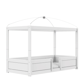 LIFETIME 4-in-1 Hemelbed met Standaard Lattenbodem Wit