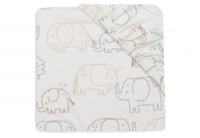 Jollein Hoeslaken Jersey 40/50x80/90cm Elephant Tales