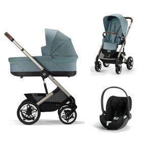 Cybex Kinderwagen 3 In 1 Talos S Lux Taupe Sky Blue Mid Blue Met Cybex Autostoel Cloud T