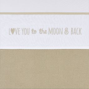 Meyco Baby Love You To The Moon & Back Ledikantlaken - Sand 100x150 cm