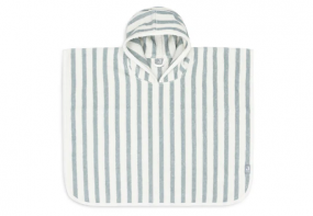 Jollein Badponcho Stripe Terry Sea Green GOTS
