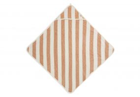 Jollein Badcape Stripe Terry Biscuit 75 x 75 cm GOTS