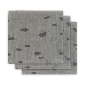 Jollein Monddoekjes Hydrofiel 3 Stuks Spot Storm Grey