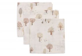Jollein Hydrofiel Monddoekje 31x31cm Tiny Park - 3 Stuks
