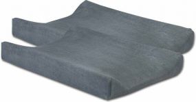 Jollein Aankleedkussenhoes Badstof Dark Grey 50 x 70 cm 2 Pack