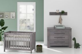 Bebies First Babykamer 2 Delig Nevada Grijs Zwart