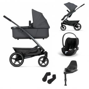 Joolz Geo3 Kinderwagen 3 In 1 Pure Grey Met Cybex Autostoel Cloud T + Isofix Base + Autostoel Adapters 
