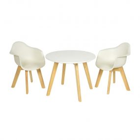 Quax Kids Table + Chairs White