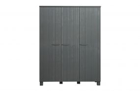 WOOOD 3-Deurs kledingkast Dennis Steel Grey