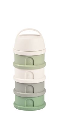 Beaba Stapelbare Doseerdozen 4 Compartimenten Cotton White/Sage Green