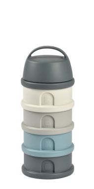 Beaba Stapelbare Doseerdozen 4 Compartimenten Mineral Grey/Blue
