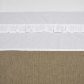 Meyco Ledikantlaken Ruffle White 100 x 150 cm