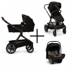 Nuna Kinderwagen 3 in 1 DEMI™ next Caviar + Autostoel PIPA™ next