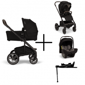 Nuna Kinderwagen 3 in 1 MIXX™ next Caviar + Autostoel PIPA™ next + Nuna 360° base