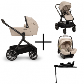 Nuna Kinderwagen 3 in 1 DEMI™ next Biscotti + Autostoel PIPA™ next + Nuna 360° base