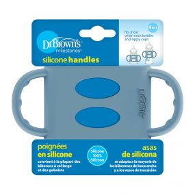 Dr. Brown's Siliconen Handles Brede Halsfles Blauw