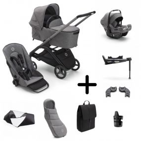 Bugaboo Kinderwagen 3 In 1 Dragonfly Graphite Grey Melange Inclusief Accessoires