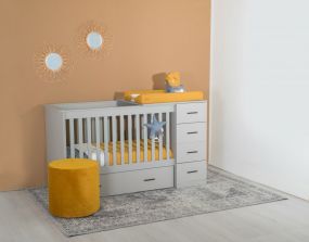 Cabino Combi Ledikant Memphis Grijs