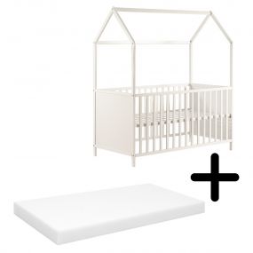 Cabino Baby Bed Sterre Naturel 60 x 120 cm Met Matras