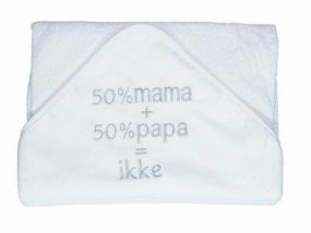 Petit Villain Badcape 50% Mama + 50% Papa = Ikke Wit