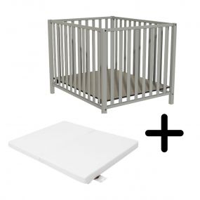 Inklapbare Baby box / Park Zèbre Wit