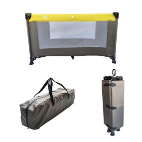 Bebies First Campingbedje / Reisbed Taupe Inclusief Transporttas