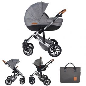 Born Lucky Rapsodie Kinderwagen Grijs