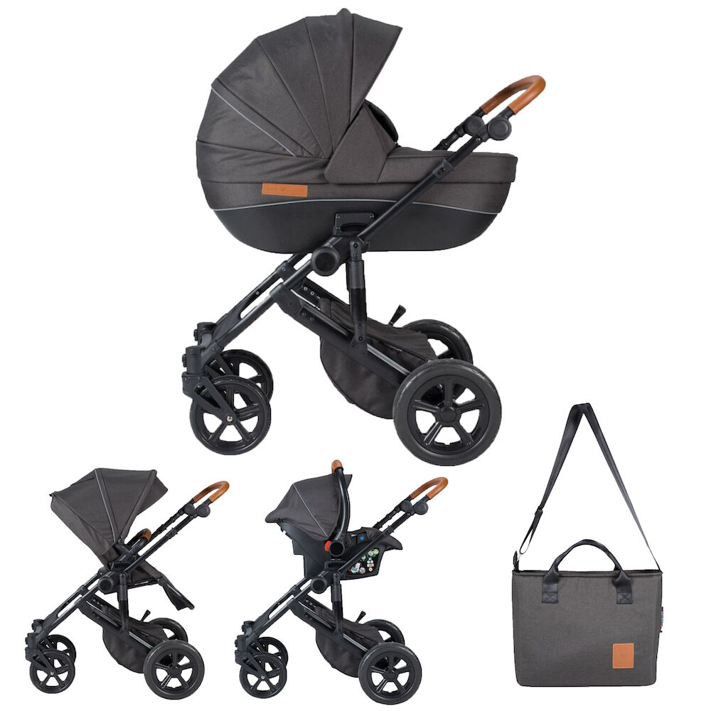 Born Lucky Rapsodie Kinderwagen Zwart 