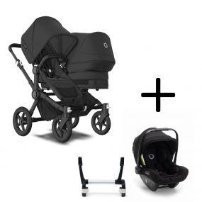 Bugaboo Donkey 5 Duo Kinderwagen 3 In 1 Black Midnight Black