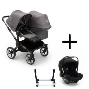 Bugaboo Donkey 5 Duo Kinderwagen 3 In 1 Graphite Grey Melange