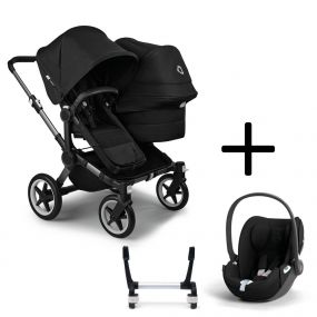 Bugaboo Donkey 5 Duo Kinderwagen 3 In 1 Graphite Midnight Black Met Cybex Cloud T Groep 0 Autostoel