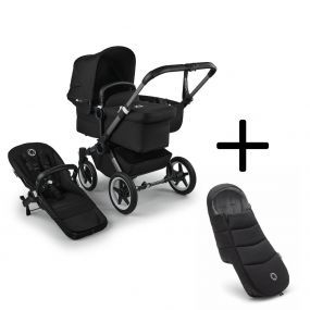Bugaboo Donkey 5 Mono Kinderwagen 2 In 1 Graphite Midnight Black + Voetenzak