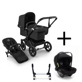 Bugaboo Donkey 5 Mono Kinderwagen 3 In 1 Black Midnight Black