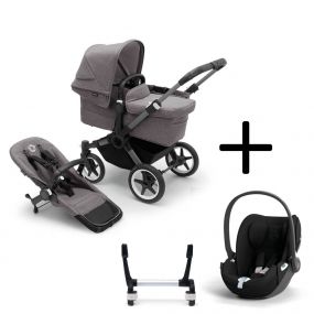 Bugaboo Donkey 5 Mono Kinderwagen 3 In 1 Graphite Grey Melange Met Cybex Cloud T Groep 0 Autostoel
