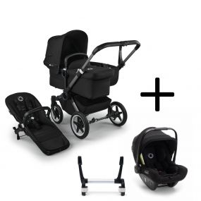 Bugaboo Donkey 5 Mono Kinderwagen 3 In 1 Graphite Midnight Black