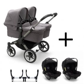 Bugaboo Donkey 5 Tweeling Kinderwagen 3 In 1 Graphite Grey Melange