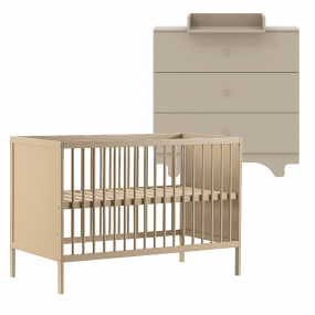 Cabino Babykamer Clay 2 Delig Baby Bed Lola + Commode Rome