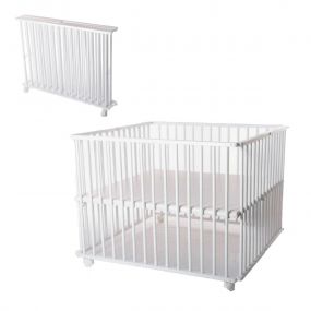 Inklapbare Baby box / Park Zèbre Wit